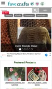 How favecrafts.com looks like on a mobile device such as an iPhone.