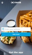 How favordelivery.com looks like on a mobile device such as an iPhone.
