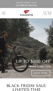 How favoritebikes.com looks like on a mobile device such as an iPhone.