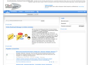 How favoriten-online.org looks like on a tablet such as an iPad.