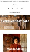 How favorthekind.com looks like on a mobile device such as an iPhone.
