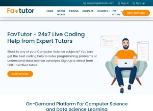 How favtutor.com looks like on a tablet such as an iPad.