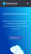 How fax.plus looks like on a mobile device such as an iPhone.