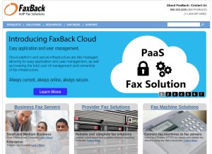 How faxback.com looks like on a tablet such as an iPad.