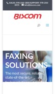 How faxcomanywhere.com looks like on a mobile device such as an iPhone.