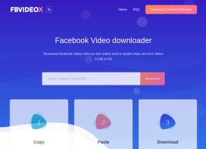 How fbvideox.com looks like on a tablet such as an iPad.