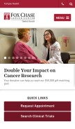 How fccc.edu looks like on a mobile device such as an iPhone.