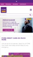 How fcmb.com looks like on a mobile device such as an iPhone.