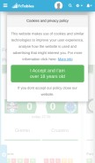 How fctables.com looks like on a mobile device such as an iPhone.