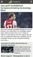 How fcupdate.nl looks like on a mobile device such as an iPhone.