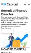 How fdcapital.co.uk looks like on a mobile device such as an iPhone.