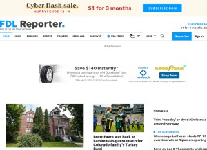 How fdlreporter.com looks like on a tablet such as an iPad.