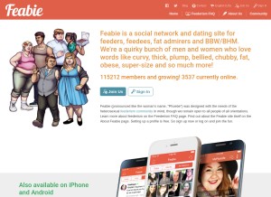 How feabie.com looks like on a tablet such as an iPad.