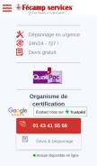 How fecamp-services.com looks like on a mobile device such as an iPhone.