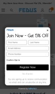 How fedus.in looks like on a mobile device such as an iPhone.