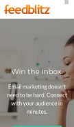 How feedblitz.com looks like on a mobile device such as an iPhone.