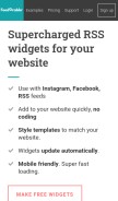 How feedgrabbr.com looks like on a mobile device such as an iPhone.