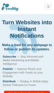 How feedity.com looks like on a mobile device such as an iPhone.
