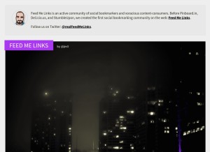 How feedmelinks.com looks like on a tablet such as an iPad.