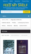 How feedmyshelf.com looks like on a mobile device such as an iPhone.