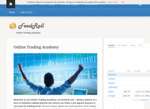 How feedroll.com looks like on a tablet such as an iPad.