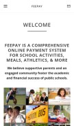 How feepay.com looks like on a mobile device such as an iPhone.