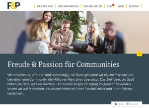 How feig-partner.de looks like on a tablet such as an iPad.