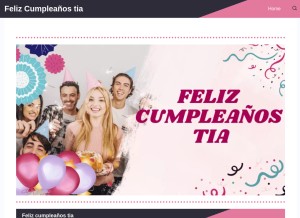 How felizcumpleanostia.online looks like on a tablet such as an iPad.