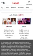 How femmeactuelle.fr looks like on a mobile device such as an iPhone.