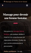 How femmesfontaines.com looks like on a mobile device such as an iPhone.
