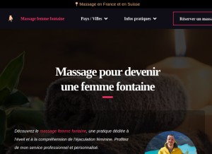 How femmesfontaines.com looks like on a tablet such as an iPad.