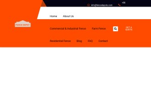 How fencedepots.com looks like on a tablet such as an iPad.