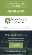 How fencesupplyonline.com looks like on a mobile device such as an iPhone.