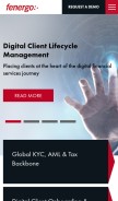 How fenergo.com looks like on a mobile device such as an iPhone.