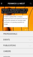 How fenwick.com looks like on a mobile device such as an iPhone.