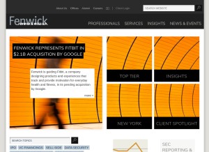 How fenwick.com looks like on a tablet such as an iPad.