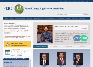 How ferc.gov looks like on a tablet such as an iPad.