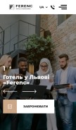 How ferenc-hotel.com.ua looks like on a mobile device such as an iPhone.