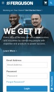 How ferguson.com looks like on a mobile device such as an iPhone.