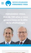 How fernandez-vega.com looks like on a mobile device such as an iPhone.