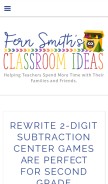 How fernsmithsclassroomideas.com looks like on a mobile device such as an iPhone.