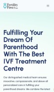 How fertilityfirstivf.com looks like on a mobile device such as an iPhone.