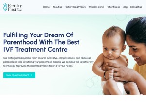 How fertilityfirstivf.com looks like on a tablet such as an iPad.