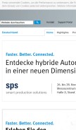 How festo.de looks like on a mobile device such as an iPhone.