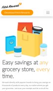 How fetchrewards.com looks like on a mobile device such as an iPhone.