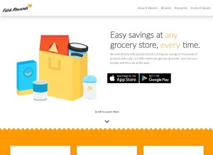 How fetchrewards.com looks like on a tablet such as an iPad.