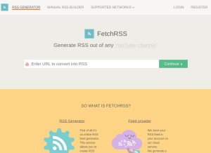 How fetchrss.com looks like on a tablet such as an iPad.
