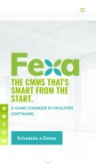 How fexa.io looks like on a mobile device such as an iPhone.