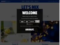 Desktop screenshot for absolutdrinks.com