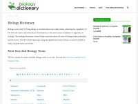 Desktop screenshot for biologydictionary.net